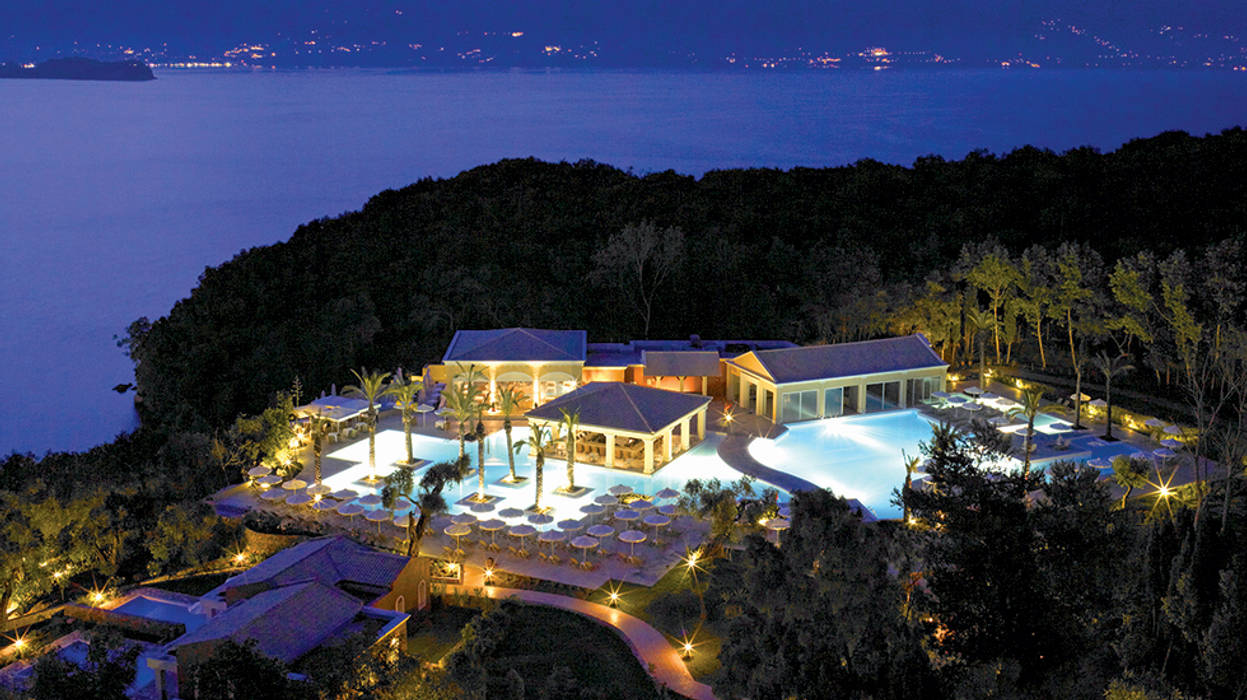 Vista del resort dall'alto siru srl Case eclettiche resort,hotel,corfu,grecia
