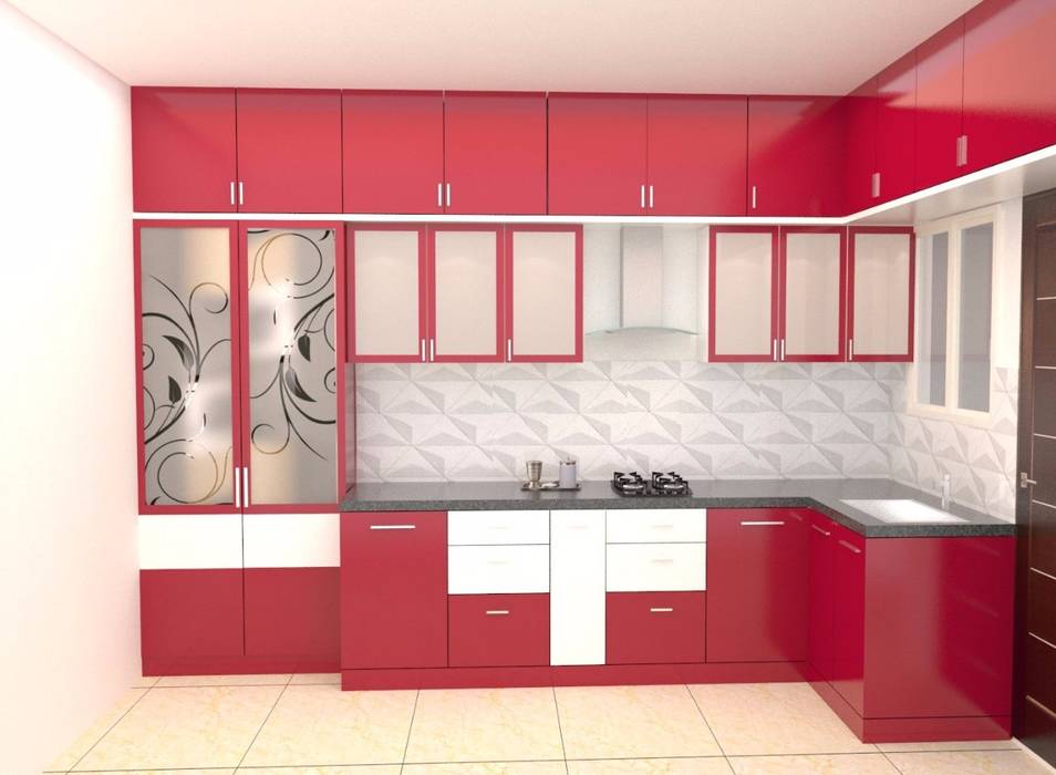 Interior Design of Residential , Maruthi Interio Maruthi Interio Built-in kitchens
