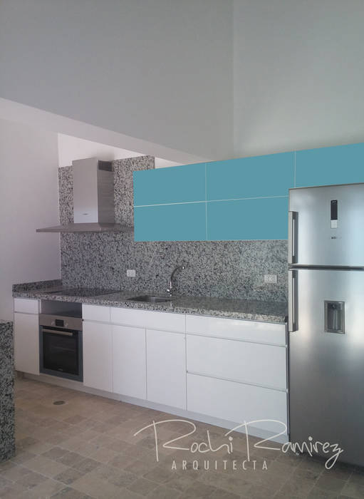 COCINA INTEGRADA EN LA PLAYA, Estudio R&R Estudio R&R Kitchen units