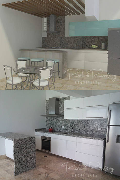 COCINA INTEGRADA EN LA PLAYA, Estudio R&R Estudio R&R Кухонні прилади