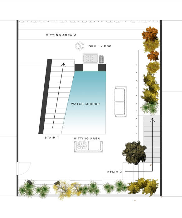 DISEÑO DE INTERIORES - ROOF GARDEN -, Prototype studio Prototype studio Modern Terrace