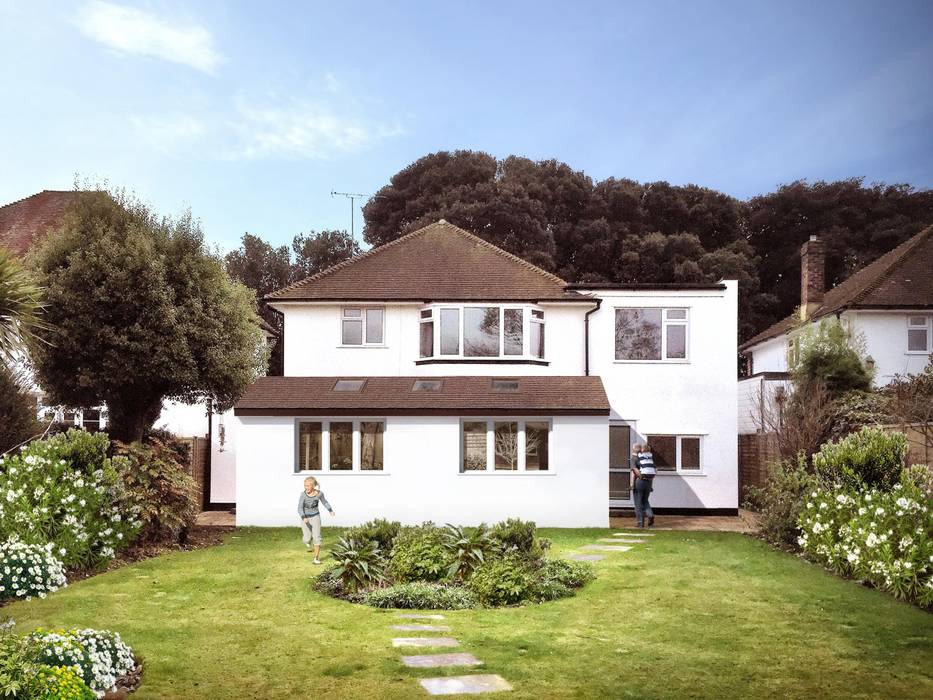 Traditional STAAC Detached home modern,home,white,exterior,detachedhome