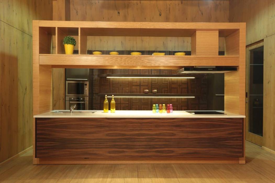 Modular kitchen display at planmyinterior experience center, greater