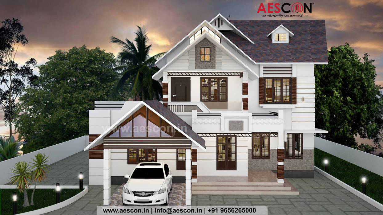 Home Architects in Kochi, Aescon Builders and Architects Aescon Builders and Architects منازل صغيرة