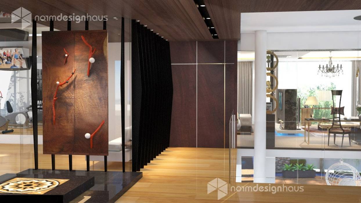 corridor, interior design malaysia Norm designhaus Modern corridor, hallway & stairs