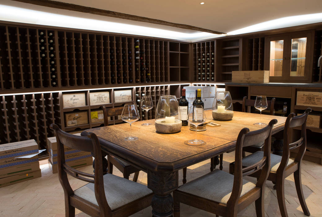 Wine cellar and tasting area with basement CLPM Ltd Construction Project Consultancy Wine cellar