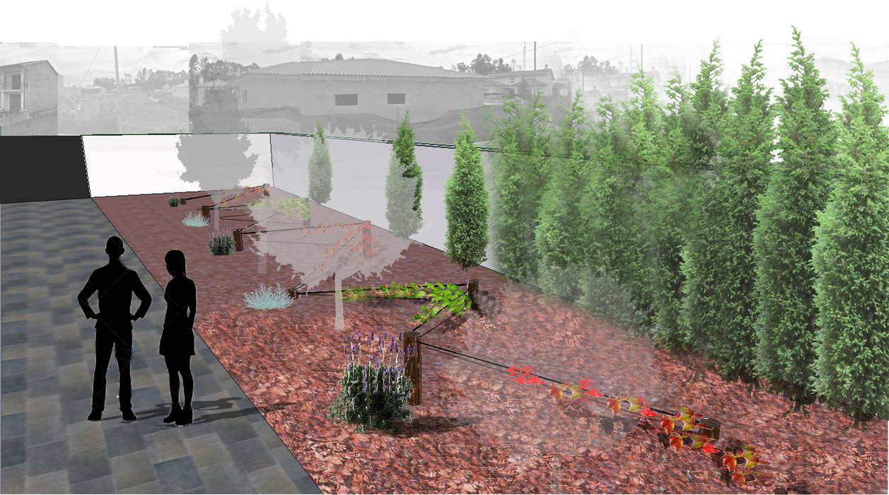 CARVALHAIS - JARDIM D&G Jardins modernos por Jardins e Exteriores - Arthur Pereira - Arqto. Paisagista Moderno