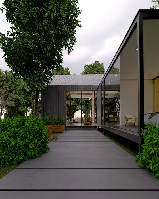casa en el lago. Arquitectura en cancun., ELOARQ ELOARQ Garden Shed Concrete