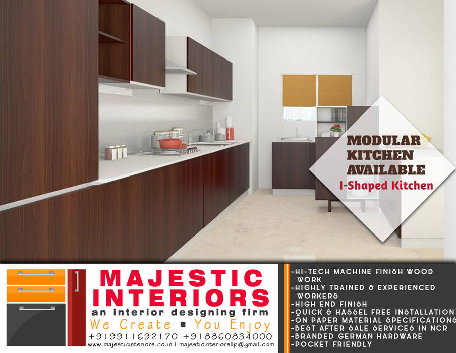 MODULAR KITCHEN IN FARIDABAD and GURGOAN, MAJESTIC INTERIORS | Best Interior Designers in Faridabad MAJESTIC INTERIORS | Best Interior Designers in Faridabad Cocinas equipadas