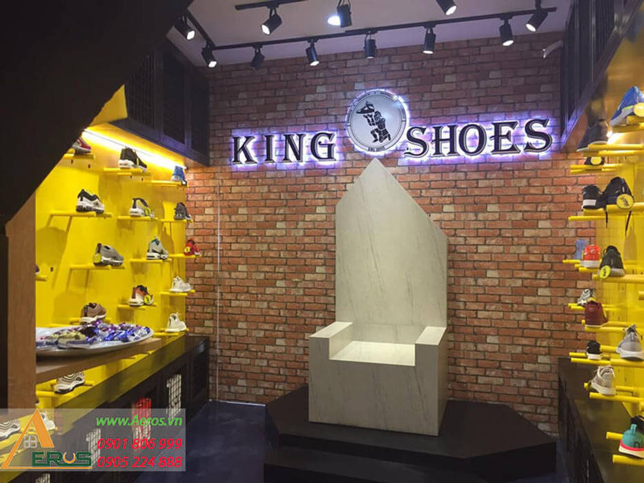 Thiet Ke Thi Cong Shop Giay King Shoes Tai Tan Binh, xuongmocso1 xuongmocso1 Espacios comerciales Oficinas y Tiendas