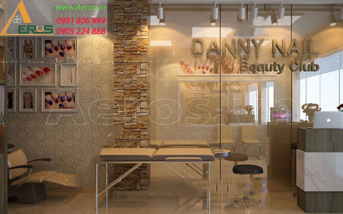 Thiet Ke Thi Cong Tiem Nail Danny Tai Quan 9, xuongmocso1 xuongmocso1 Commercial spaces Văn phòng & cửa hàng