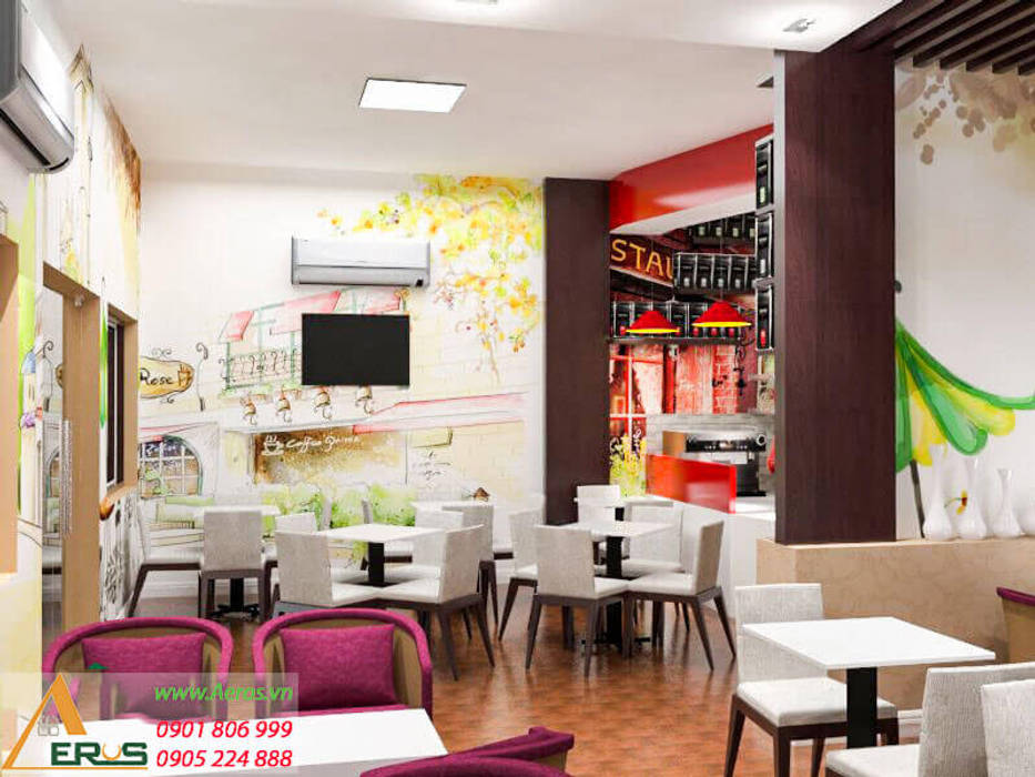 Thiet Ke Thi Cong Quan Cafe Kem 2B Tai Quan 10, xuongmocso1 xuongmocso1 Commercial spaces Văn phòng & cửa hàng