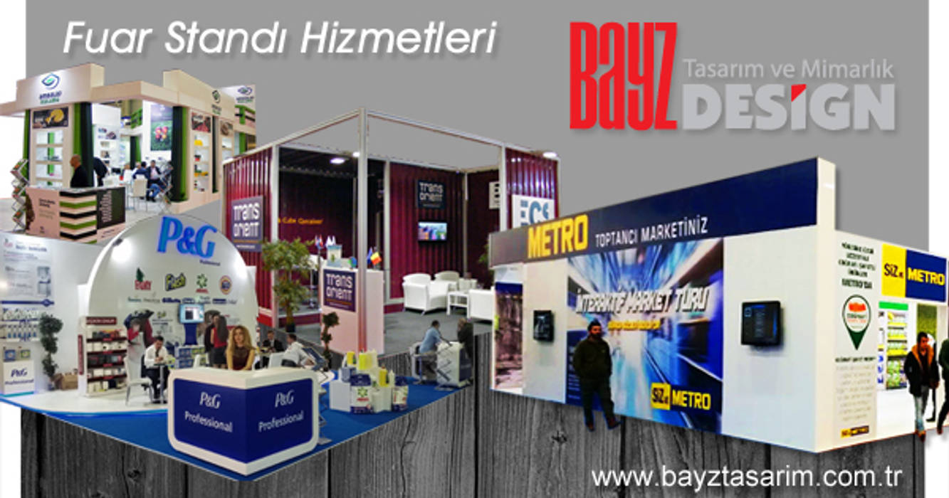 Kiralık Özel, Modüler ve Maxima Fuar Standı, BayZ Tasarım Fuar ve Ürün Teşhir Standı Atölyesi BayZ Tasarım Fuar ve Ürün Teşhir Standı Atölyesi Commercial spaces لکڑی Wood effect Exhibition centres