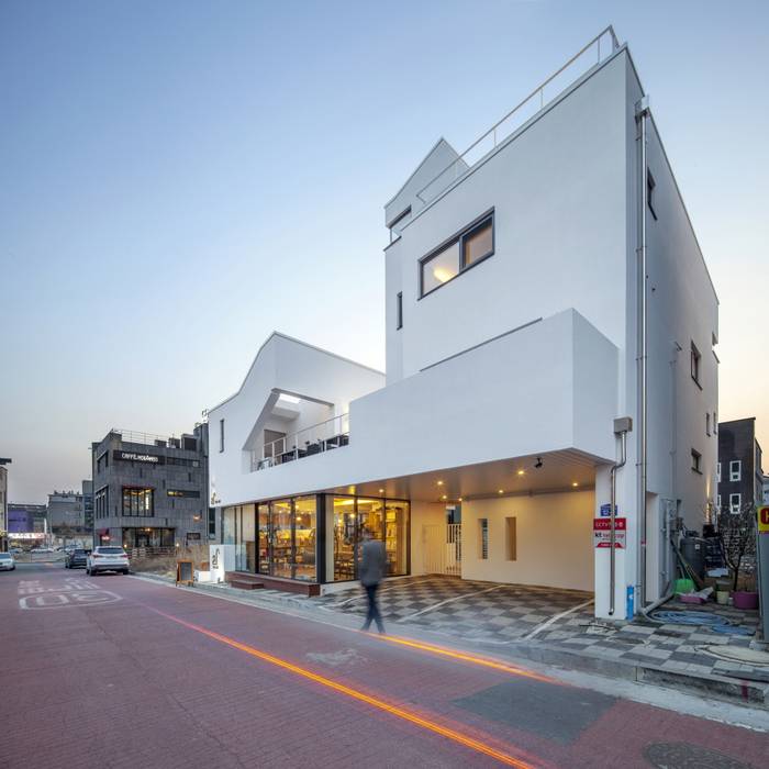 포항 카페주택 티움 (Tea-Um), (주)건축사사무소 더함 / ThEPLus Architects (주)건축사사무소 더함 / ThEPLus Architects Terrace house