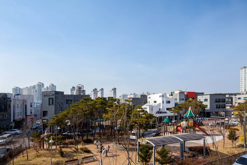 포항 카페주택 티움 (Tea-Um), (주)건축사사무소 더함 / ThEPLus Architects (주)건축사사무소 더함 / ThEPLus Architects 테라스 주택