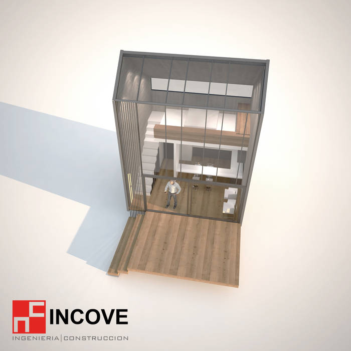 vista superior Incove - Casas de madera minimalistas