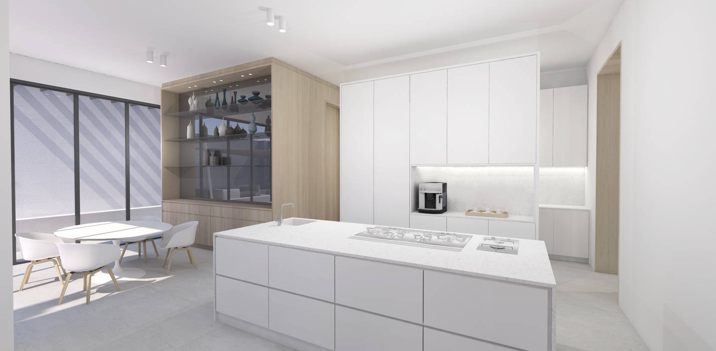 Kitchen & Breakfast Area Lijn Architectural Interiors Built-in kitchens MDF