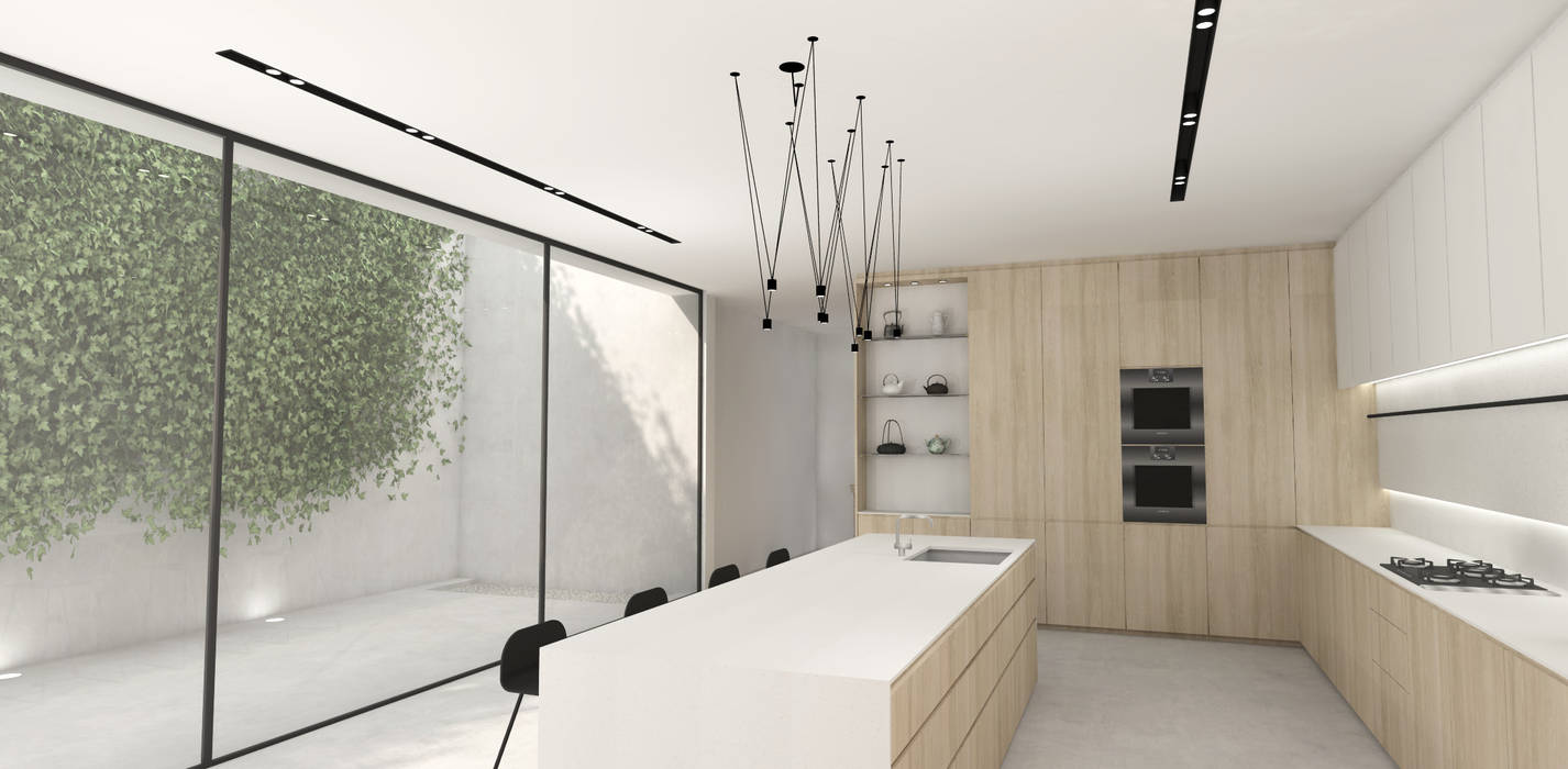 Kitchen Lijn Architectural Interiors Built-in kitchens لکڑی Wood effect