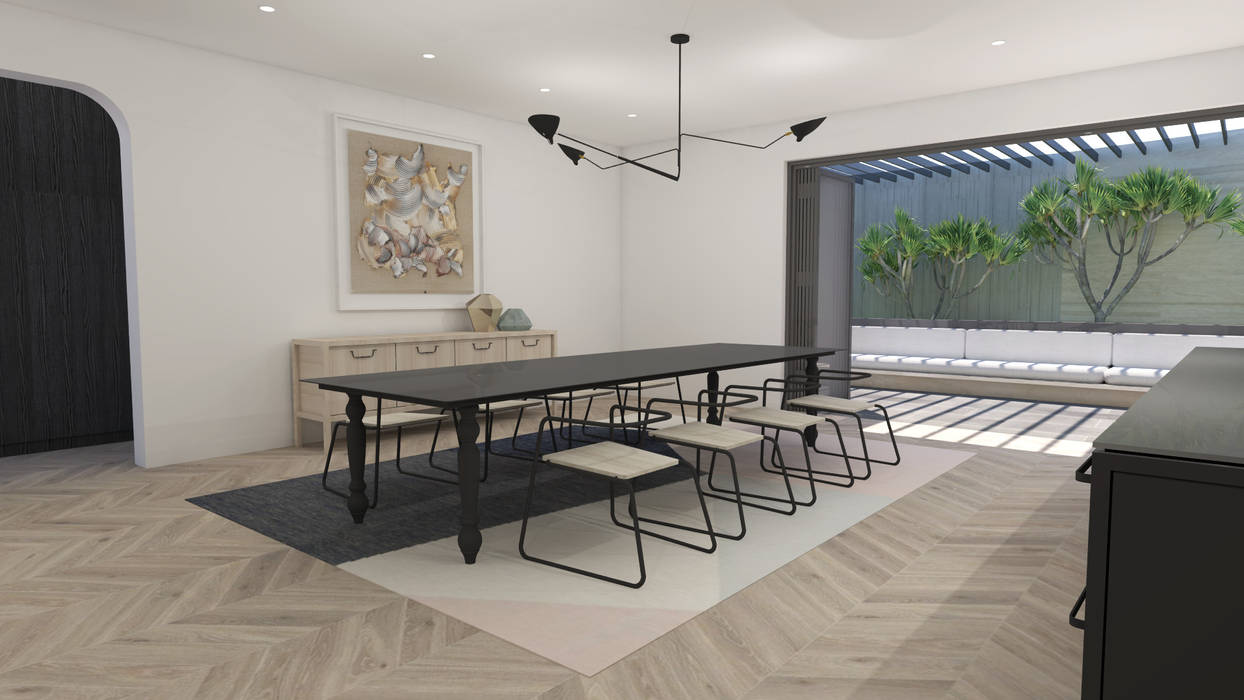 Dining Area Lijn Architectural Interiors Built-in kitchens MDF