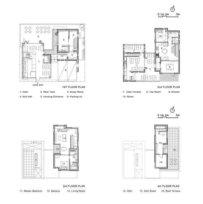 포항 카페주택 티움 (Tea-Um), (주)건축사사무소 더함 / ThEPLus Architects (주)건축사사무소 더함 / ThEPLus Architects