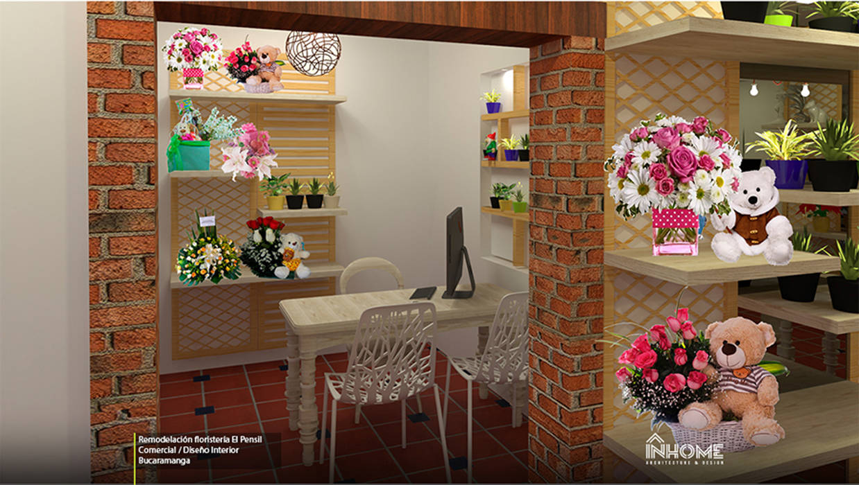 REMODELACIÓN FLORISTERÍA EL PENSIL, INHOME A+I INHOME A+I Espacios comerciales Oficinas y Tiendas