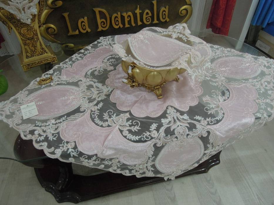 salon örtü takımı, LaDantela LaDantela Tropical style bedroom Textile Amber/Gold Textiles