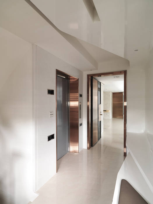 K HOUSE, 形構設計 Morpho-Design 形構設計 Morpho-Design 現代風玄關、走廊與階梯