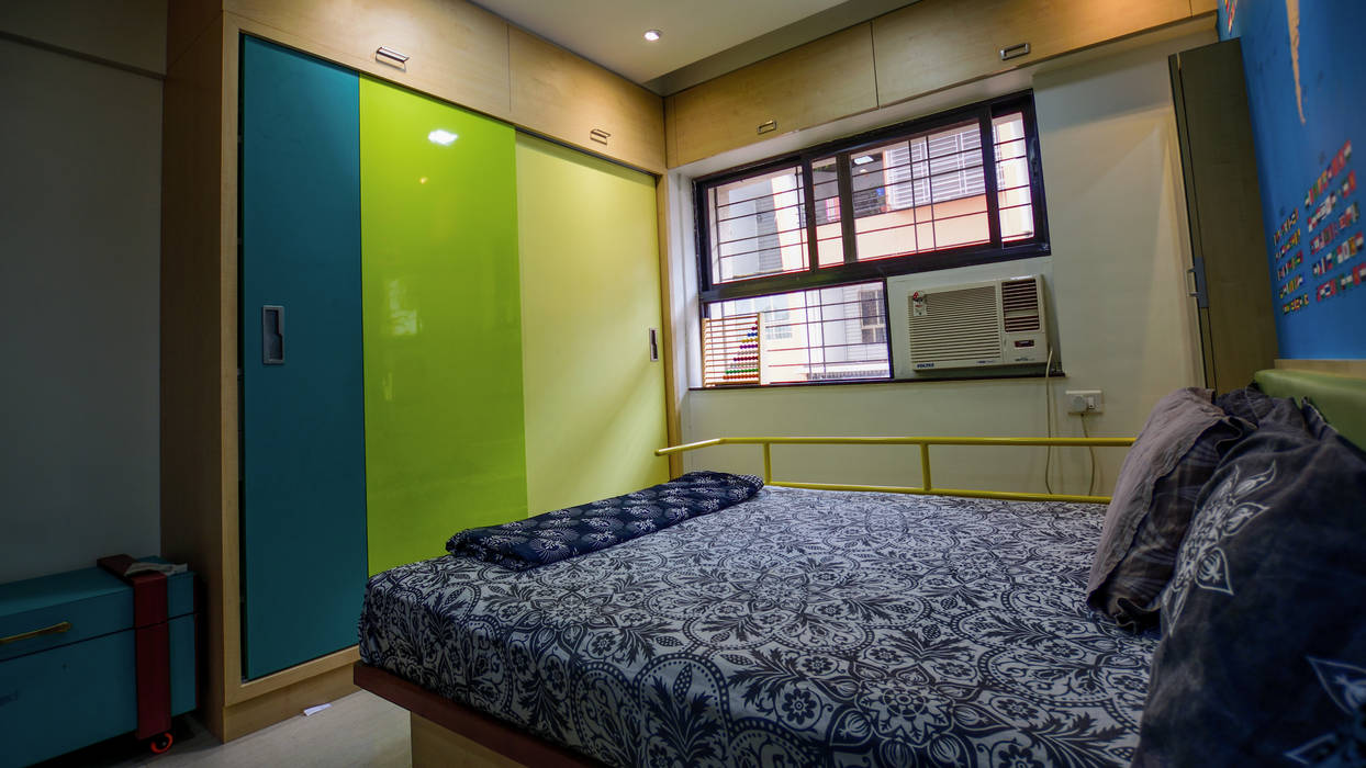 2BHK, Brahma Avenue, Kondhawa, Design Evolution Lab Design Evolution Lab Modern style bedroom