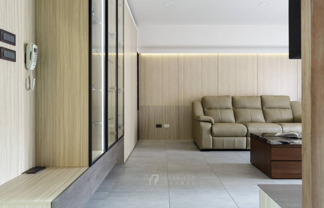 ​WANG House, 元作空間設計 元作空間設計 现代客厅設計點子、靈感 & 圖片