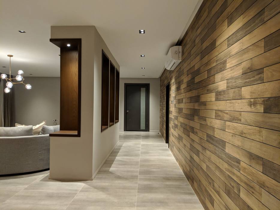 فيلا موديرن بالرياض, FN Design FN Design Modern corridor, hallway & stairs