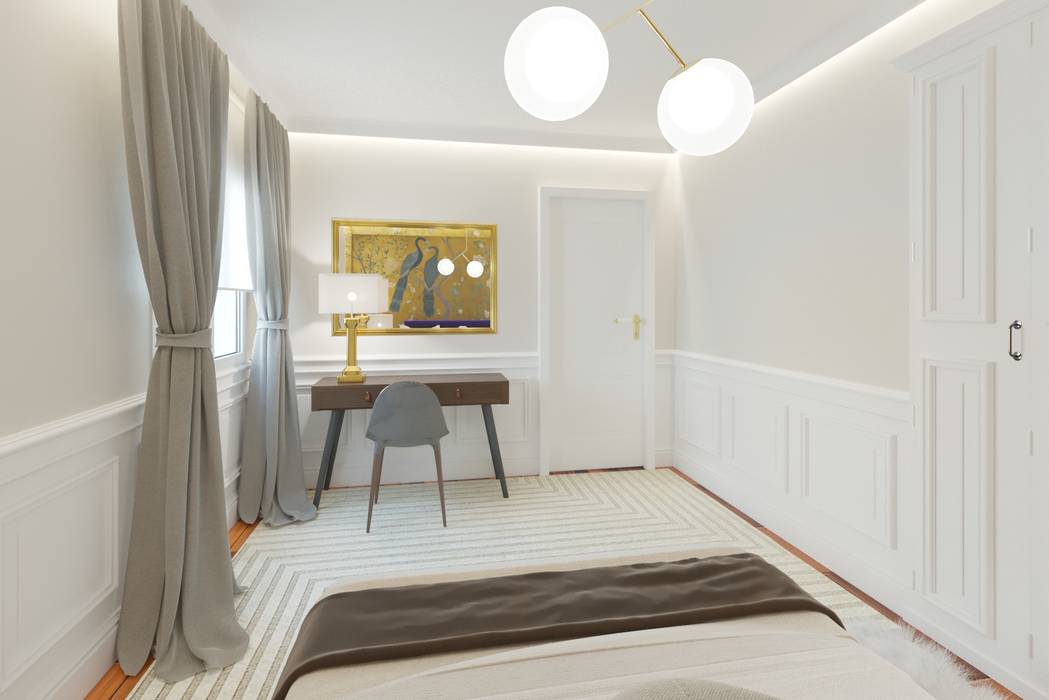 Proyectos con color, NRN diseño de interiores NRN diseño de interiores Small bedroom