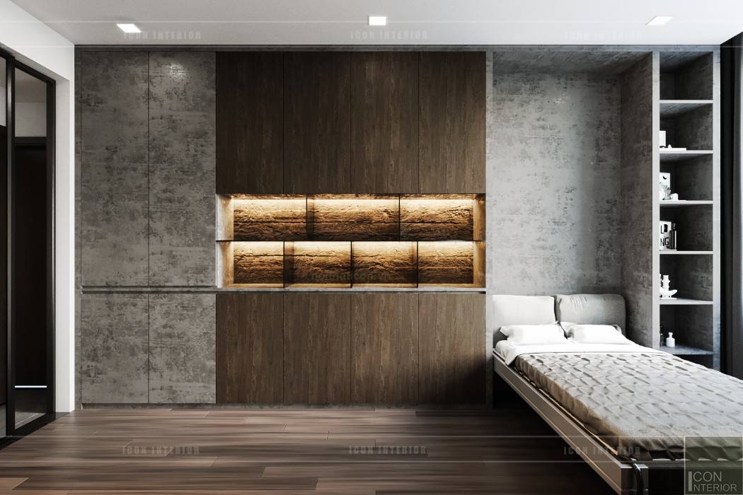 Thiết kế nội thất căn hộ Sunrise Cityview - Phong cách hiện đại sang trọng, ICON INTERIOR ICON INTERIOR Kamar Tidur Modern