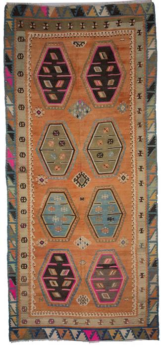 Kilim Rugs , Heritage Nomadic Art Gallery Heritage Nomadic Art Gallery インテリアガーデン 羊毛 オレンジ インテリアランドスケープ