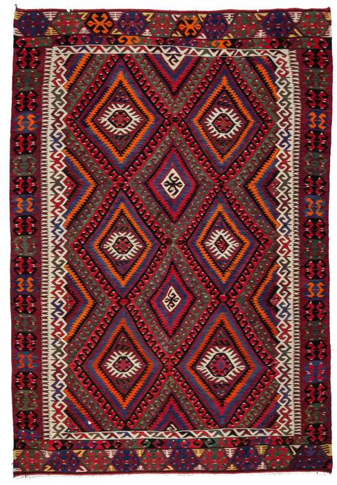 Kilim Rugs , Heritage Nomadic Art Gallery Heritage Nomadic Art Gallery Jardín interior Lana Naranja Paisajismo de interiores