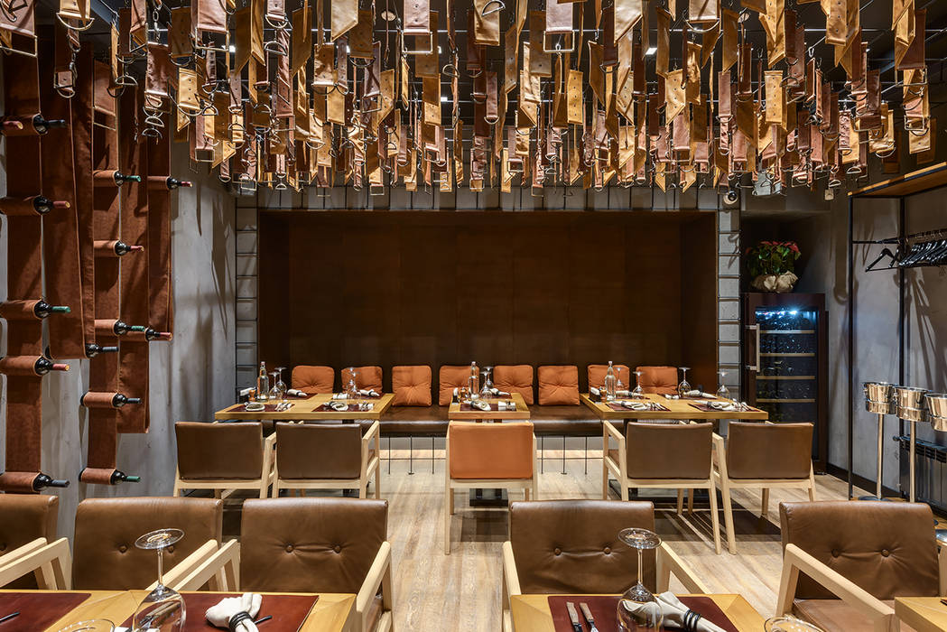 BULL Butcher and Wine. Steakhouse interior, YUDIN Design YUDIN Design Коммерческие помещения Ресторации