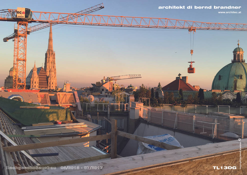 Wohn- und Bürogebäude Tuchlauben, Architekt DI Bernd Brandner Architekt DI Bernd Brandner Roof