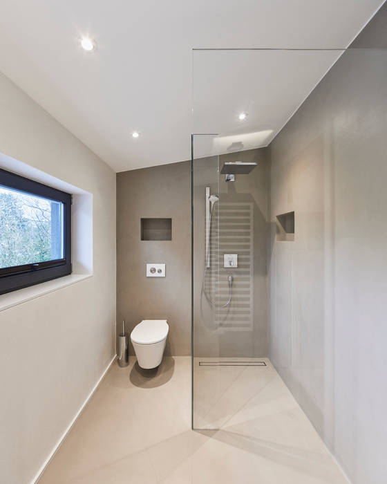Modernes badezimmer mit bodentiefer dusche moderne ...
