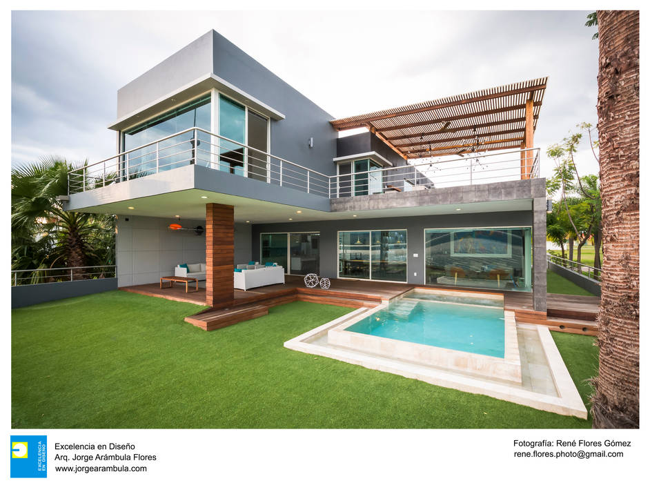 Residencia Cajititlan, René Flores Photography René Flores Photography สระในสวน