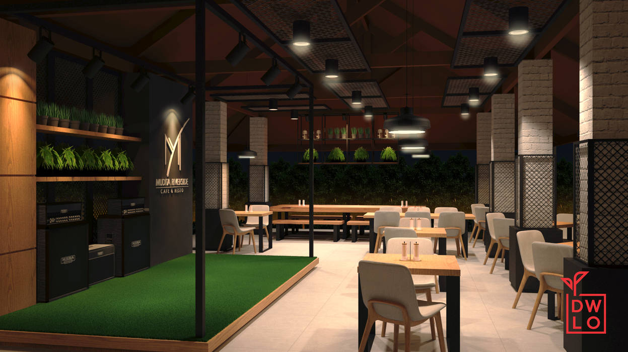 Mudita Riverside, Dwello Design Dwello Design Ruang Komersial Restoran