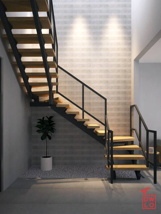 D&A House Cimanggis, Dwello Design Dwello Design Stairs Wood Wood effect