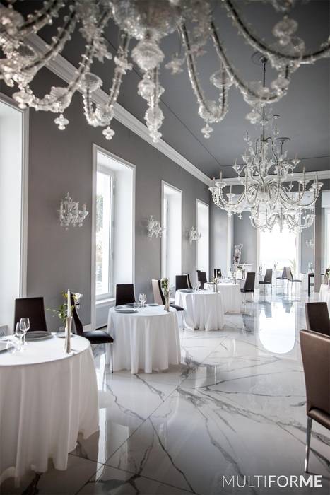 Crystal Chandeliers and Murano Chandeliers for Luxury Hotel in Sanremo, MULTIFORME® lighting MULTIFORME® lighting Bedrijfsruimten Hotels