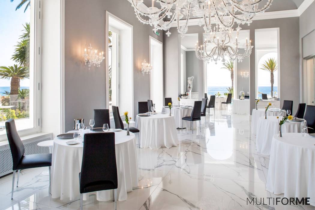 Crystal Chandeliers and Murano Chandeliers for Luxury Hotel in Sanremo, MULTIFORME® lighting MULTIFORME® lighting مساحات تجارية فنادق