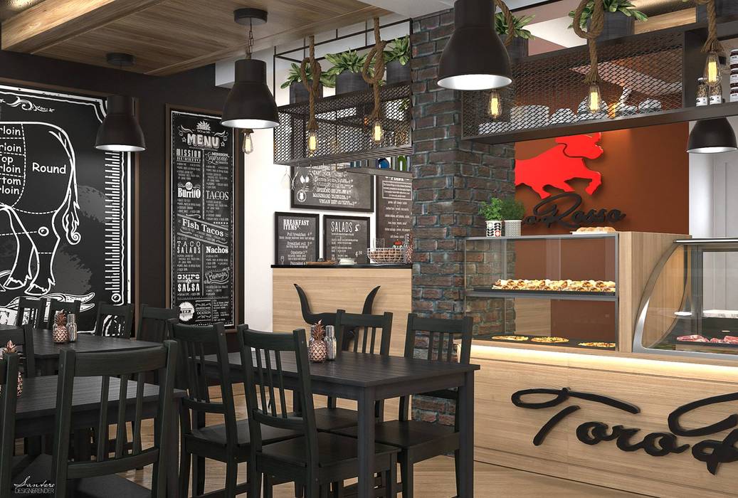 Toro Rosso - Capo d'Orlando (ME), Santoro Design Render Santoro Design Render Commercial spaces Gastronomy