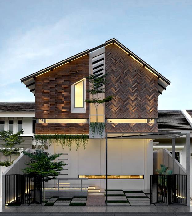 TSforTC House , Abil Architect Abil Architect Rumah tinggal Batu Bata fasad,tropis,kontemporer