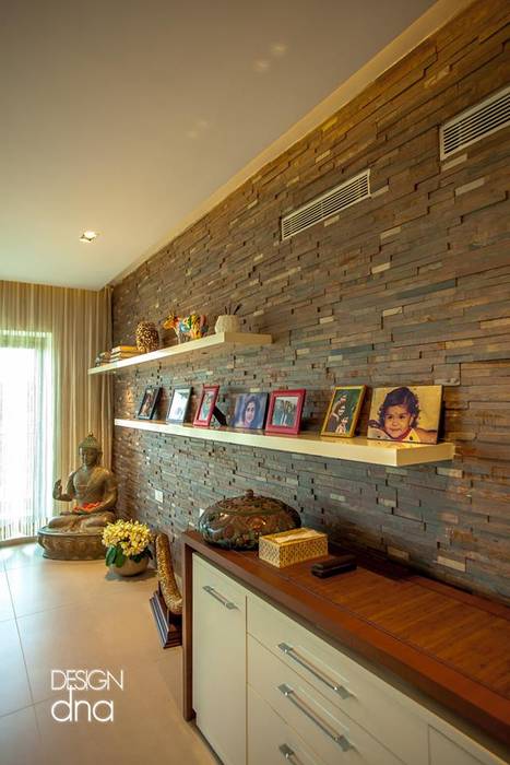 An Indian Culture Inspired Apartment Design?, Design DNA Hyderabad Design DNA Hyderabad Nowoczesne ściany i podłogi