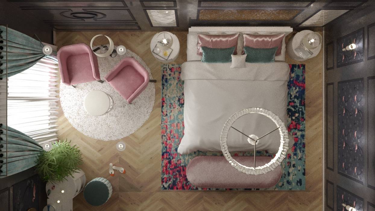 تصميم غرفة نوم رئيسية, AmiraNayelDesigns AmiraNayelDesigns Kamar Tidur Klasik