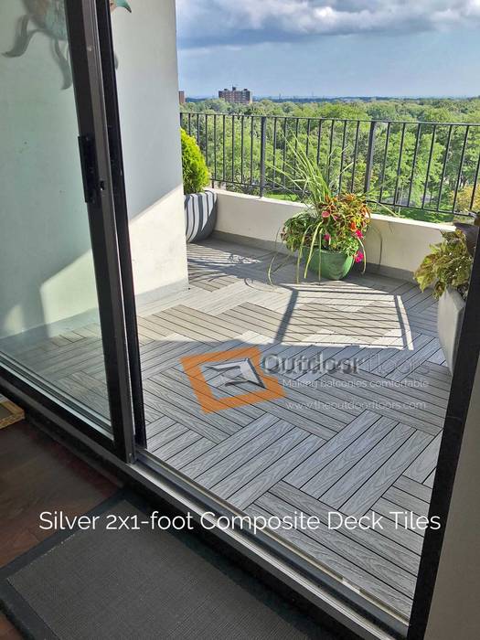 "Silver" Grey 2x1' Balcony Flooring Tiles in Mississauga, Outdoor Floors Toronto Outdoor Floors Toronto Balcony Plant,Sky,Property,Shade,Interior design,Cloud,Rectangle,Outdoor furniture,Architecture,Floor