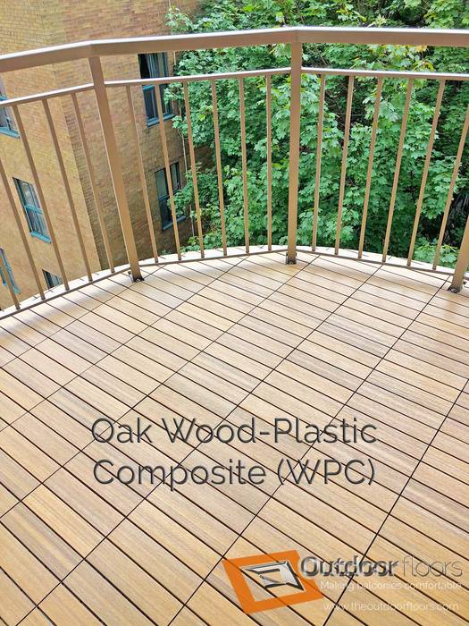 Oak WPC Balcony in Toronto, Outdoor Floors Toronto Outdoor Floors Toronto ベランダ 木材・プラスチック複合ボード
