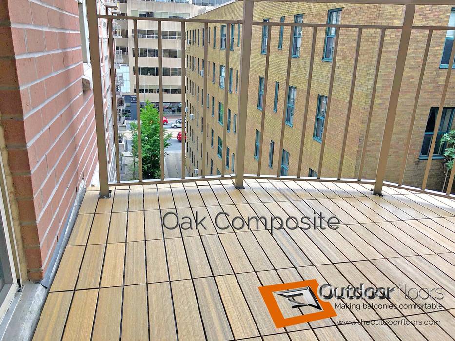 Oak WPC Balcony in Toronto, Outdoor Floors Toronto Outdoor Floors Toronto Balcony Wood-Plastic Composite