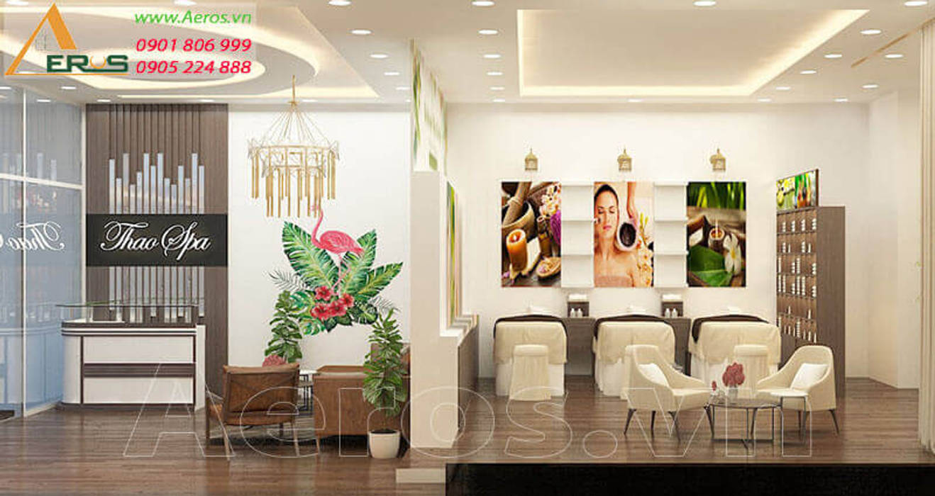 Thiet ke thi cong Thao Spa - Binh Chanh, xuongmocso1 xuongmocso1 Powierzchnie handlowe Przestrzenie biurowe i magazynowe